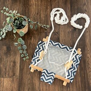 Navy Chevron Kids Swing